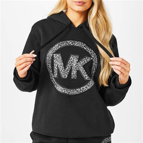 michael kors sh93bhvo4a black silver hoodie|Michael Kors Hoodies .